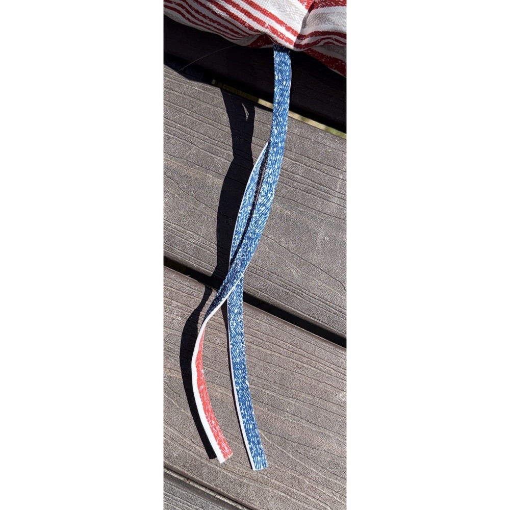 Jordan Outdoor Chaise Lounge Cushion Stripe Patio Fabric Ties New - Picture 6 of 11